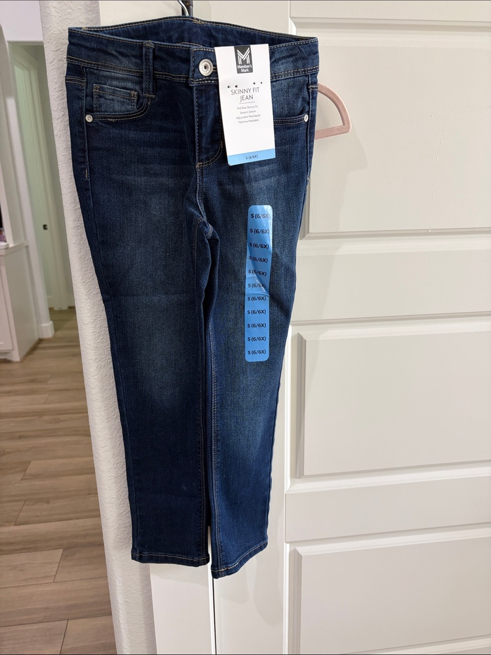 Member’s Mark Sz6/6x Kid’s Skinny Fit Jeans - Dark Blue